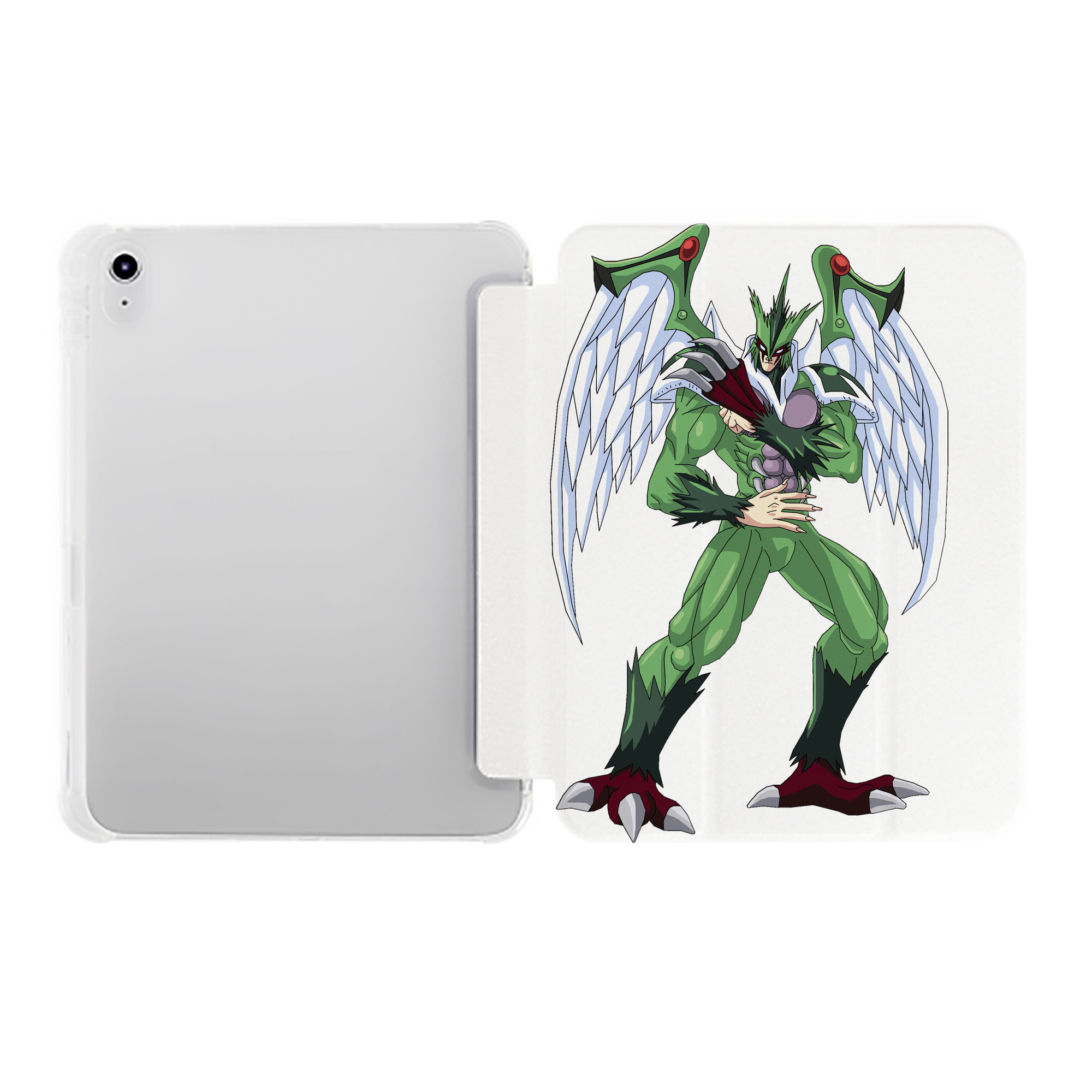 （画像用） 遊☆戯☆王 Yu-Gi-Oh! IPad ケース ペン収納付き 三つ折りスタンド PUレザー×シリコン 対応機種9.5/10.5/10.9インチ